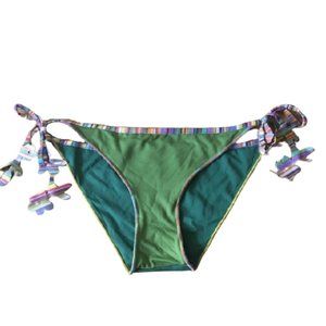 NWOT Laser Cut Flower + Rainbow Tie Bikini Bottoms
